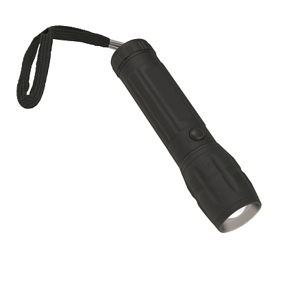 Изображение товара Фонарь светодиодный S-LD038-C Black серии Стандарт «Simple light - classic plus», прорезиненный корпус, 0,5 Watt LED, 3хААА не в комплекте, цвет Черный   07595 Uniel