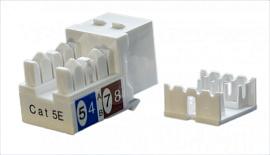 Вставка Keystone Jack RJ-45(8P8C), категория 5e, белая KJ9-8P8C-C5e-90-WH Hyperline