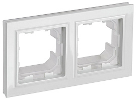 Рамка 2-местная IP44 РУ-2-БрБ-44 белый BR-M22-44-K01 BRITE  IEK
