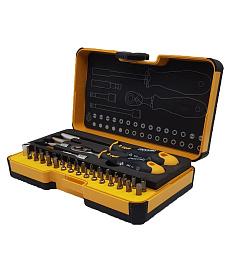 Набор бит SL/HEX/PH/PZ/Tx/SQ/SPANNER/BH/MS с трещоткой и отвертка с держателем бит ERGONIC в кейсе, 36 шт 05783606 Felo