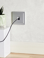 Розетка компьютерная RJ45 кат.5E алюминий мех-м BRITE РК10-БрА BR-K10-1-K47 IEK