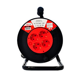 Удлинитель на катушке RG4-1020-SMART с т/з четырехмест с заземлением 10А 20м 8802 4690612010540 IN HOME