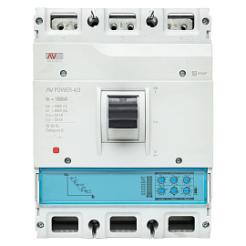 Выключатель автоматический 1000А 3П трехполюсный AV POWER-4/3  50kA ETU2.0 AVERES mccb-43-1000-2.0-Аv EKF