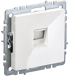 Розетка компьютерная RJ45 кат.5E РК10-БрБ белый BR-K10-1-K01 BRITE  IEK