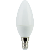 Лампа светодиодная 6 Вт E14 С37 4000К 480Лм матовая 220В Свеча LED 101x37мм C4LV60ELC Ecola