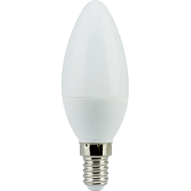 Лампа светодиодная 6 Вт E14 С37 4000К 480Лм матовая 220В Свеча LED 101x37мм C4LV60ELC Ecola