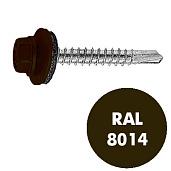 Саморез кровельный RAL-8014 темно-коричн. 4,8х35
