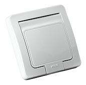 Розетка одноместная MASTER скрытой установки с заземлением со шторками 16А белый IP44 РС16-512 HEGEL