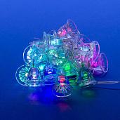 Гирлянда светодиодная «Колокольчики» 2,8м 20Led с контроллером, RGB, IP20, прозрачный провод ULD-S0280-020/DTA RGB IP20 BELLS 07919 Uniel