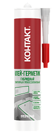 Клей-герметик КОНТАКТ гибридный санитарный профессиональный прозрачный 290мл 24504