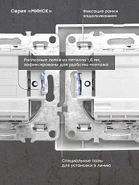 Розетка RJ45 компьютерная Минск скрытой установки в сборе белый ERK01-035-10 EKF