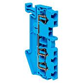 Колодка клеммная самозажимная JXB-ST-2.5 31А 3 вывода синяя plc-jxb-st-2.5-3-blue EKF