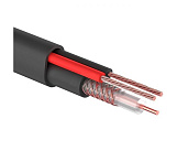 Кабель комбинированный КВК-П-1,5  2x0.75 мм2 75 Ом, outdoor черный Eletec (10м)