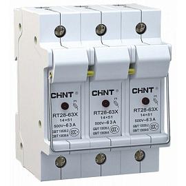 Держатель плавких вставок с индикацией RT28-63X 14х51 3П 520517 CHINT