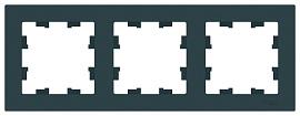 Рамка для розеток и выключателей 3 поста Atlasdesign горизонтальная универсальная изумруд ATN000803 Schneider Electric