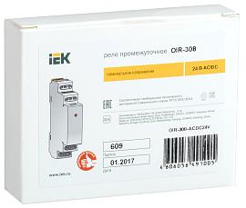 Промежуточное реле OIR 3 конт 8А 24В AC/DC OIR-308-ACDC24V IEK