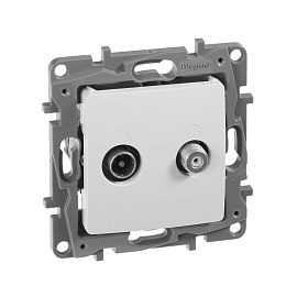 Розетка TV-SAT телевизионная Etika 2дБ белый 672257 Legrand