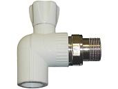 Кран шаровой для радиатора PPR 20х1/2" со сгоном (американка) угловой Pilsa 81997