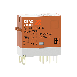 Реле промежуточное OptiRel G RP46-52-110D-8-CO/TIL 281057 КЭАЗ