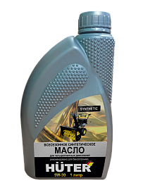 Масло моторное для 4-тактных двигателей 5W-30 синтетическое Huter, 1л. 73/8/1/2