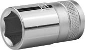 Торцовая головка, Cr-V, FLANK, хромосатинированная, 1/2", 15 мм KRAFTOOL "INDUSTRIE QUALITAT" 27805-15_z01