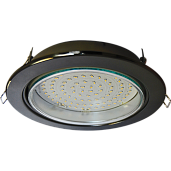 Светильник встраиваемый H5 220V GX70 черный хром 53х151 ECOLA