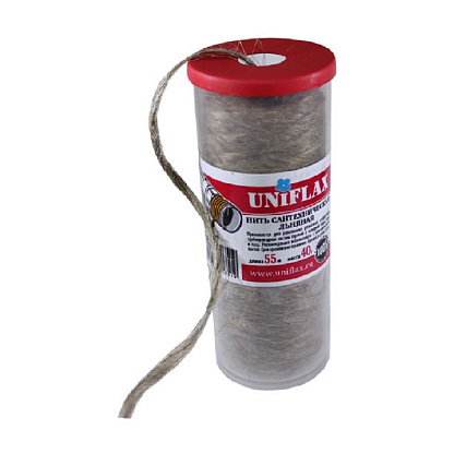 Изображение товара Нить сантехническая льняная д\резьбовых соединений 55м, 40гр
