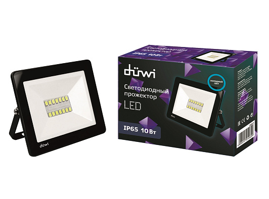 Изображение товара Светодиодный уличный прожектор Дuwi 10Вт IP65 холодный свет 850Лм сертифицированный