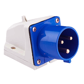 Вилка кабельная силовая стационарная 523 2Р+РE 32А 220В IP44 (ps-523-32-220) EKF