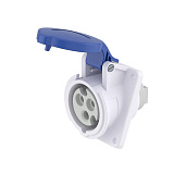 Розетка кабельная силовая панельная с наклоном IP44 16А 2P+E 230В DIS4131663 DKC