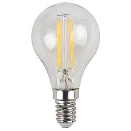 Лампа светодиодная 5 Вт E14 P45 2700К 465Лм прозрачная 170-265В шар (F-LED P45-5W-827-E14) Б0043437 ЭРА