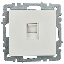 Розетка компьютерная RJ45 кат.5E РК10-БрБ белый BR-K10-1-K01 BRITE  IEK
