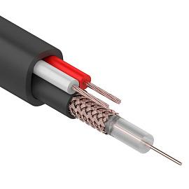 Кабель для видеонаблюдения KBK-П- 2x0,75мм²,  черный   01-4015 OUTDOOR REXANT