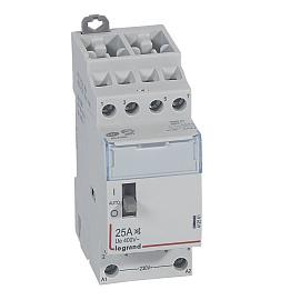 Legrand CX3 Контактор модульный с ручным упр. 4P 25А 4НО катушка 230В  412561 /уп. 1 шт/