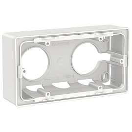 Коробка для открытой установки Unica New двухпостовая белый NU800418 Schneider Electric