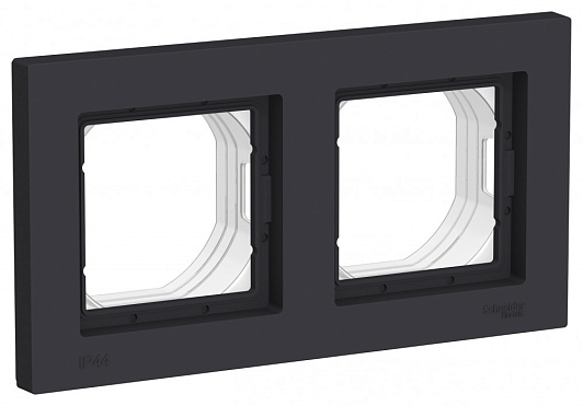 Изображение товара Рамка для розеток и выключателей Atlasdesign Aqua IP44 карбон Systeme Electric