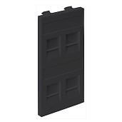Адаптер на 4 RJ45 CJ545U(FM), CJ546U(FM), шторки, CIMA-модуль 52x108мм, SC, графит S76C-14 Simon