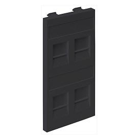 Адаптер на 4 RJ45 CJ545U(FM), CJ546U(FM), шторки, CIMA-модуль 52x108мм, SC, графит S76C-14 Simon