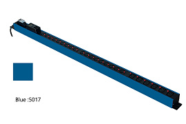 ITK BASE PDU вертикальный PV1113 45U 3 фазы 32А 38 розеток C13 + 10 розеток C19 с клеммной колодкой и кабелем 6м вилка IEC60309 (промышленная) синий