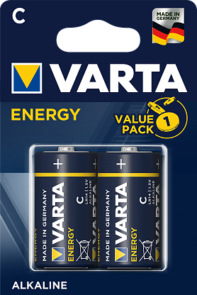Изображение товара Элемент питания LR14 (C) Energy 1.5В бл/2 (04114 229 412) батарейка щелочная 4114229412 VARTA
