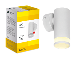 LIGHTING Светильник 4008 накладной настенный под лампу GU10 белый IEK