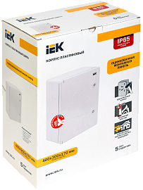 Щит пластиковый 400х300х170мм ЩМПп IP65 навесной белая дверь MKP93-N-403017-65 IEK