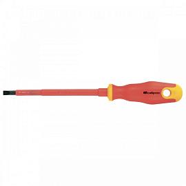 Отвертка диэлектрическая SL5,5*125mm, CrV, до 1000В, двухкомпонентная рукоятка Сибртех 12933