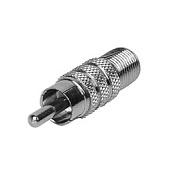 Переходник RCA (штекер)-F-(розетка) APRF10 LAZSO