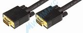 Шнур VGA-VGA с ферритами, длина 3 метра, черный (GOLD) REXANT 17-5505