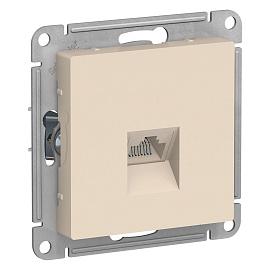 Розетка RJ45 компьютерная Atlasdesign скрытой установки cat. 5Е механизм бежевый ATN000283 Systeme Electric