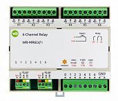 Модуль реле 6-канальный WB-MR6-LV / S - SPST, нормально открытый контакт, очень большой пусковой ток до 500 A (1.5 мс)