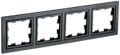 Рамка 4-местная РУ-4-БрЧ черный BR-M42-K02 BRITE IEK
