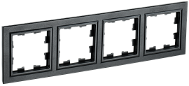Рамка 4-местная РУ-4-БрЧ черный BR-M42-K02 BRITE  IEK