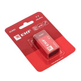 Батарейка алкалиновая типа 9V(6LR61) блистер 1шт. 9V-BL1 EKF